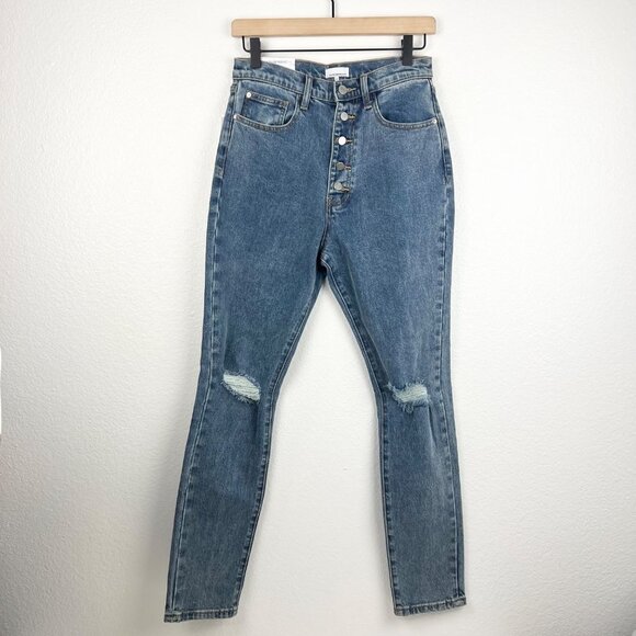 WEWOREWHAT The Danielle High Rise Straight in Spring St Hole Wash, Size 27, NWT! - Picture 4 of 13